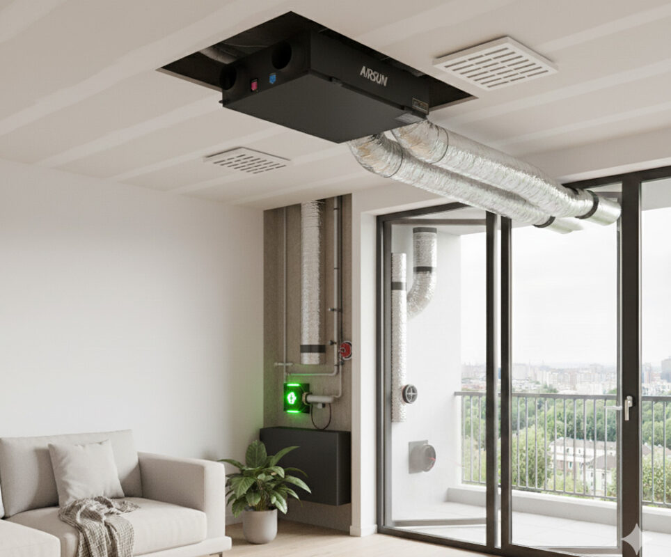 dòng máy cấp khí tươi cơ bản lọc bụi khử mùi