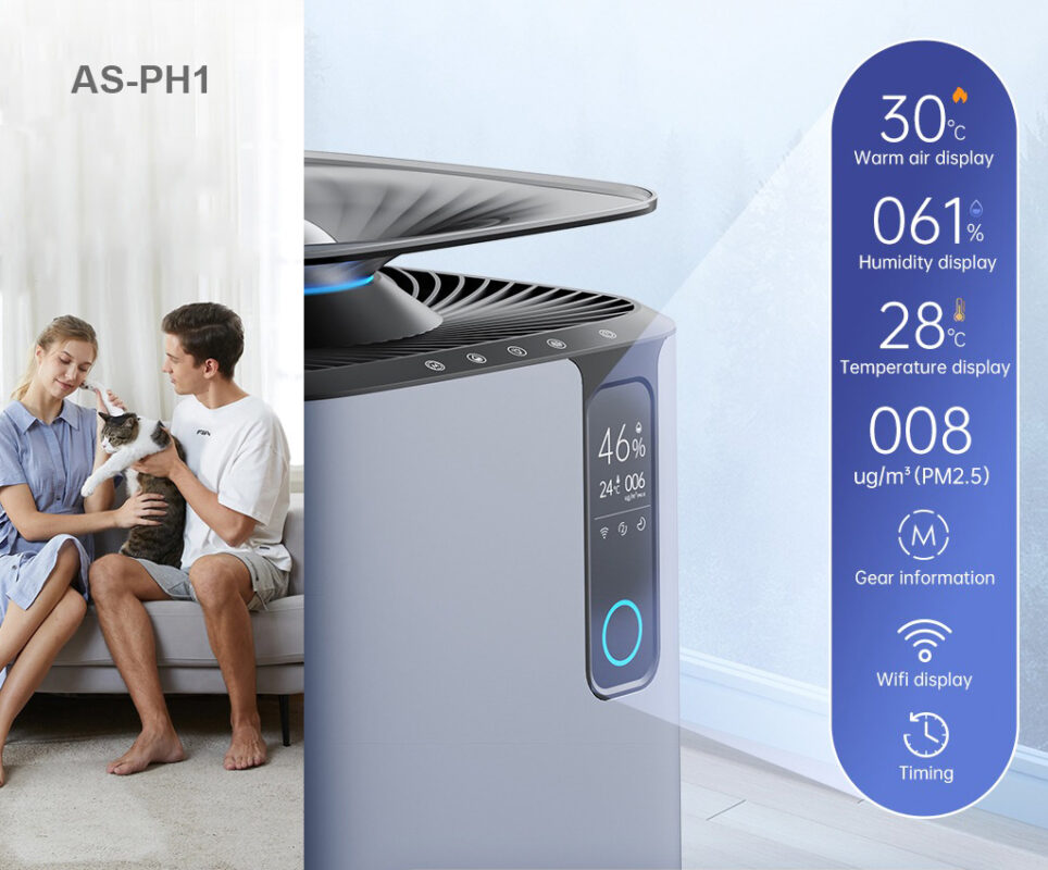 Máy lọc công suất lớn tích hợp tạo ẩm cao cấp