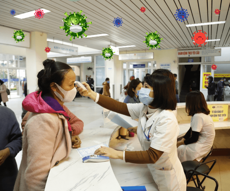 Bệnh viện, phòng khám là nơi tồn tại nhiều mầm bệnh do lượng người ra vào liên tục