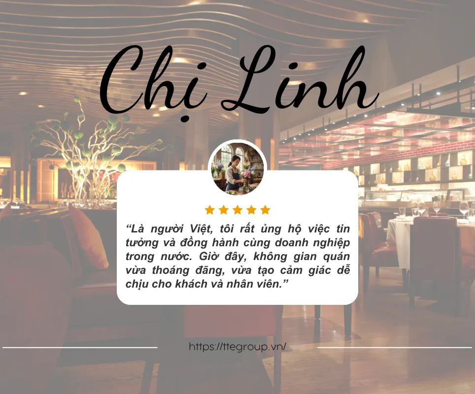Chị Linh chia sẻ cảm nhận khi lắp đặt máy cấp khí tươi nhà hàng