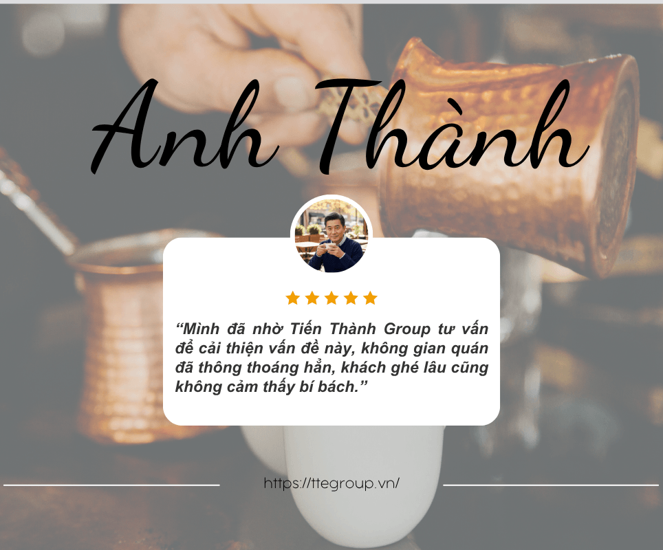 Anh Thành chia sẻ cảm nhận khi lắp đặt máy cấp khí tươi quán cafe