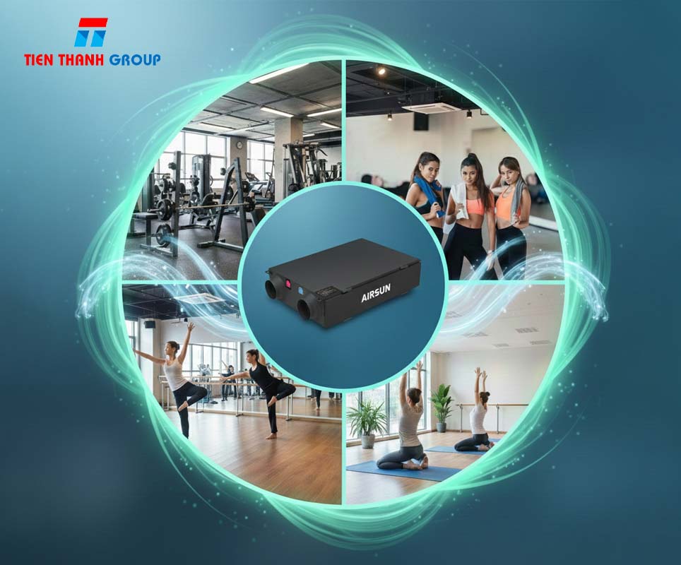 Máy cấp khí tươi Airsun phù hợp với nhiều loại phòng tập