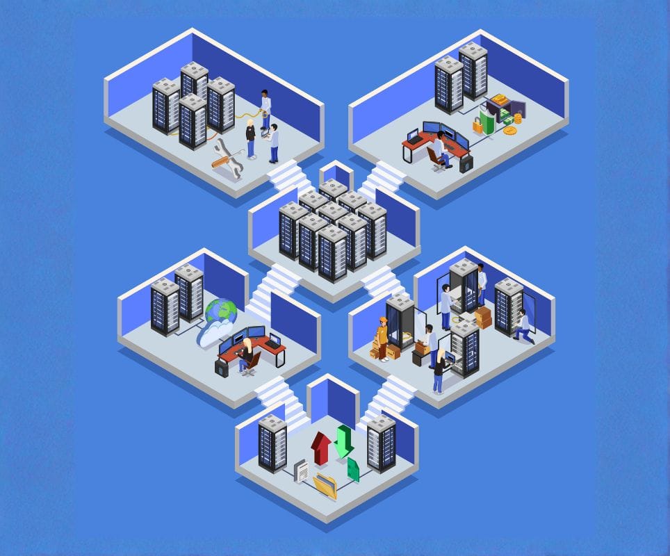 Thông gió cấp khí tươi phòng máy chủ 4 Đặc trưng của phòng máy chủ nằm ở mật độ thiết bị lớn, phát nhiệt liên tục và đòi hỏi môi trường vận hành ổn định tuyệt đối.