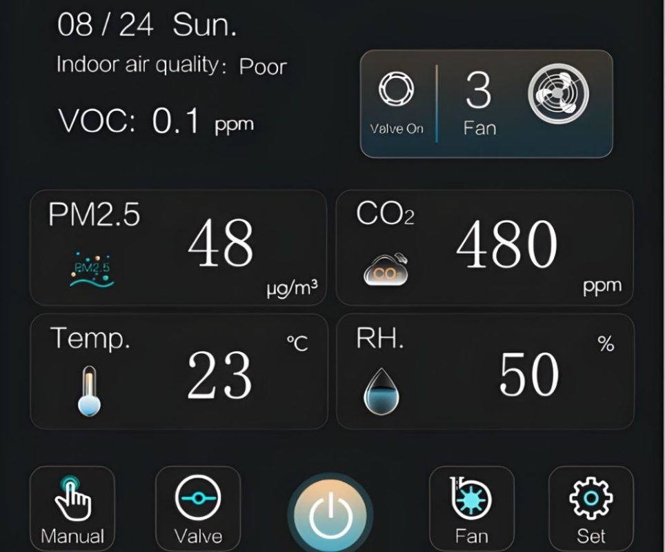 Hướng dẫn sử dụng bảng điều khiển cảm ứng trên máy cấp khí tươi 5 su dung bang dieu khien 5