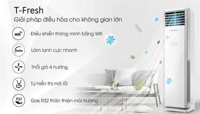 ĐIỀU HOÀ TỦ ĐỨNG 18000 BTU 1 CHIỀU GREE GVC18ALK6NNC7A - Ảnh 4