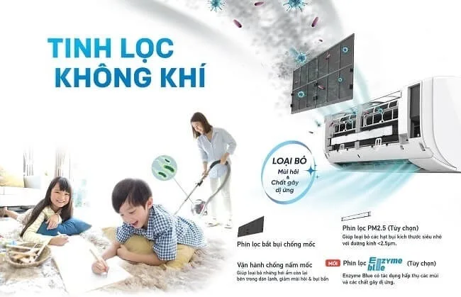Máy lạnh Daikin Inveter 1 chiều 9000 BTU FTKZ25VVMV/RKZ25VVMV - Ảnh 2