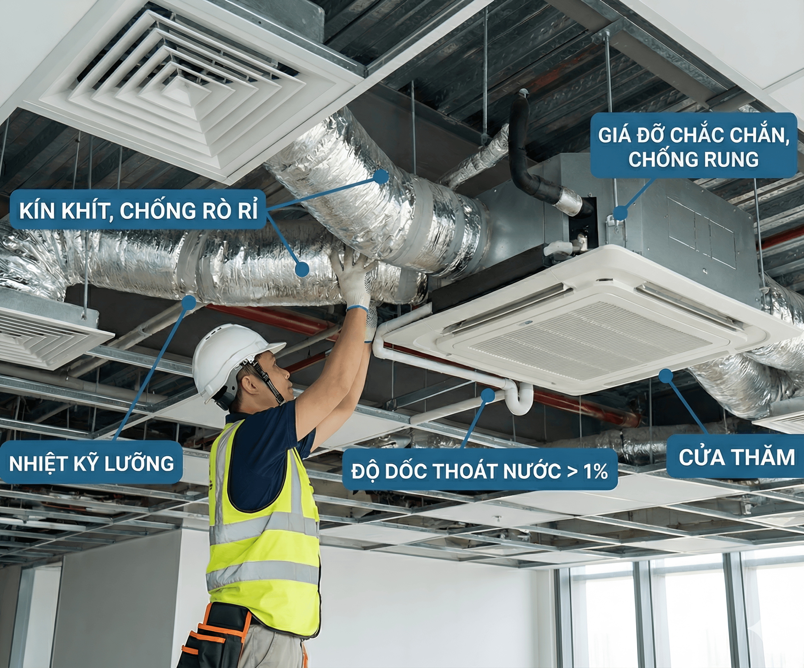 Những lưu ý khi lắp đặt điều hòa âm trần