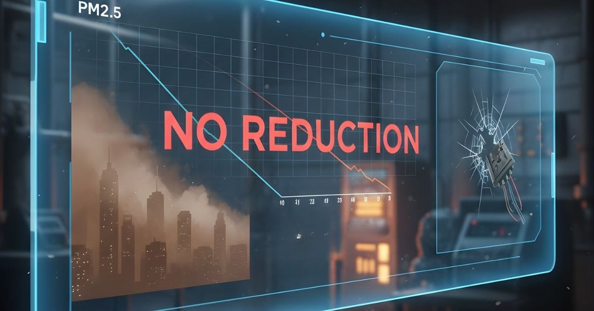 Lý do chỉ số bụi mịn không giảm trên màn hình điều khiển