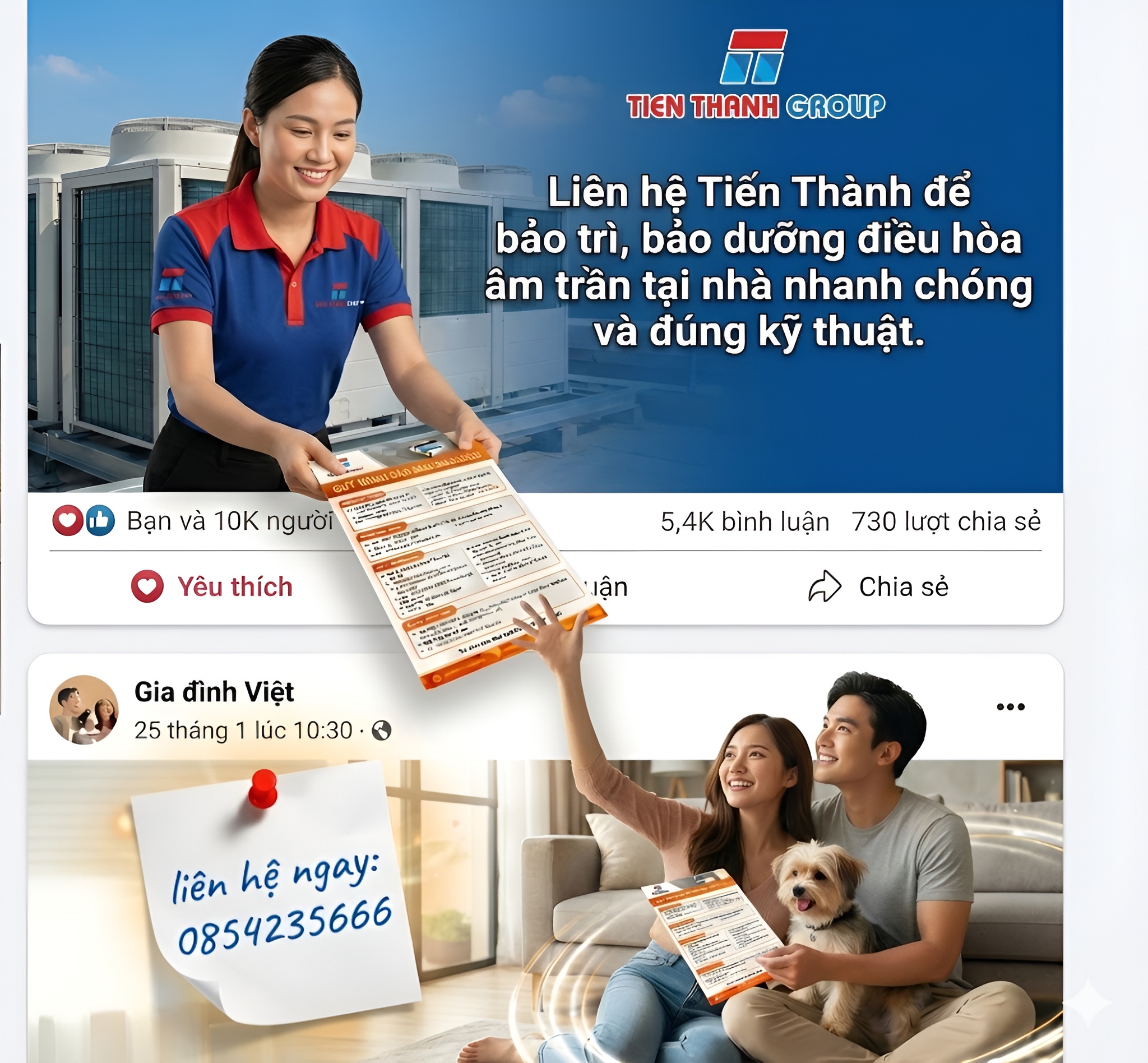 Tiến Thành Group là đơn vị có nhiều năm kinh nghiệm trong bảo trì hệ thống điều hòa âm trần cho nhà ở và không gian thương mại