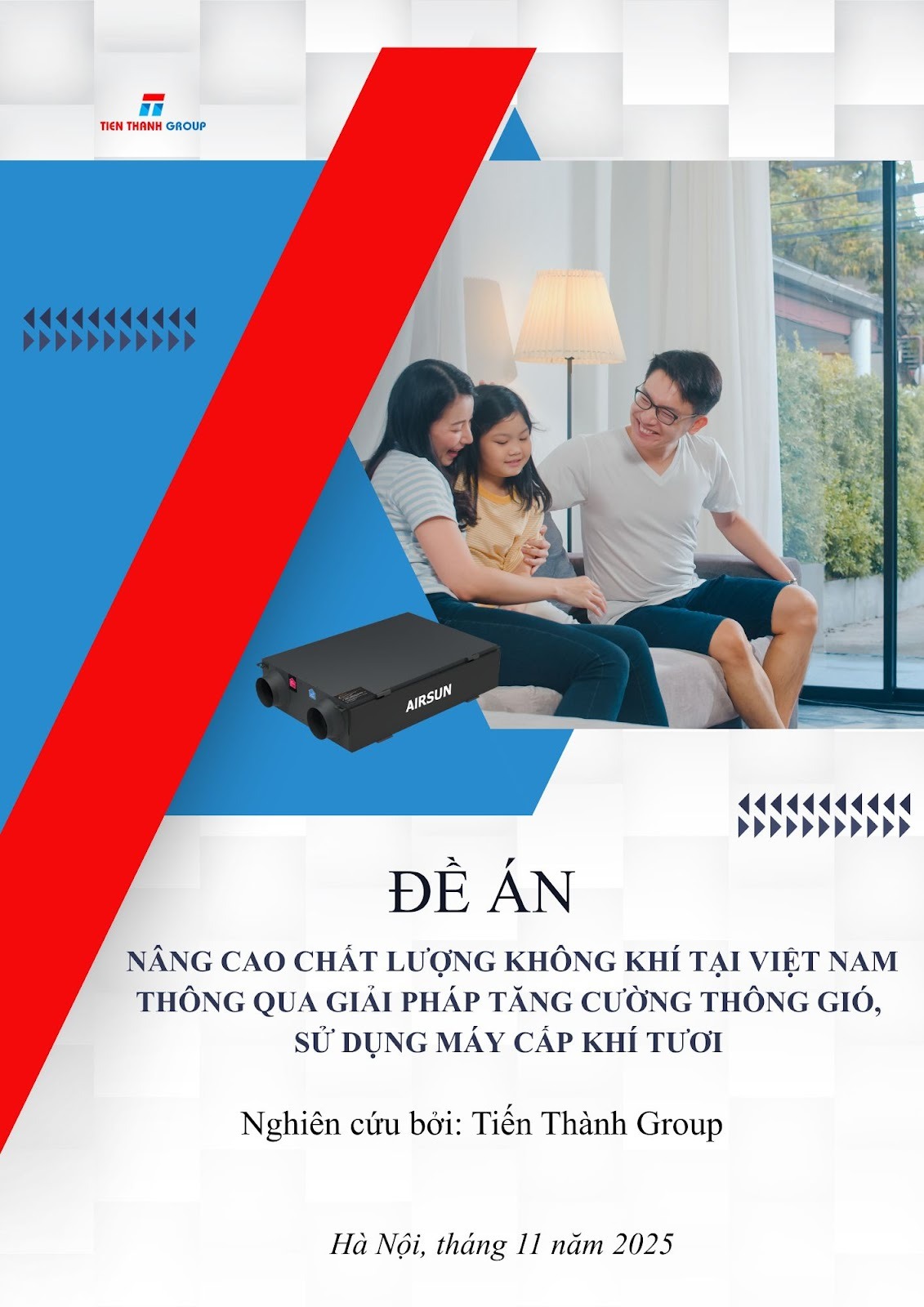 Đề án nâng cao chất lượng không khí sử dụng máy cấp khí tươi tác giả Tiến Thành Group