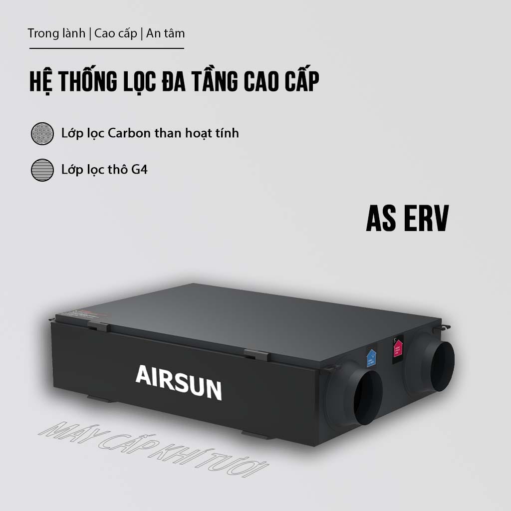 Máy cấp khí tươi AIRSUN AS ERV 500 9 Máy cấp khí tươi AIRSUN AS ERV 500