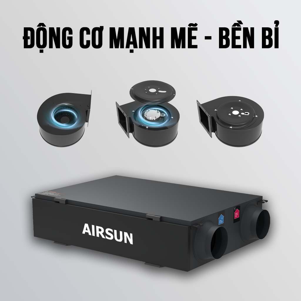 Máy cấp khí tươi AIRSUN AS ERV 500 8 Máy cấp khí tươi AIRSUN AS ERV 500