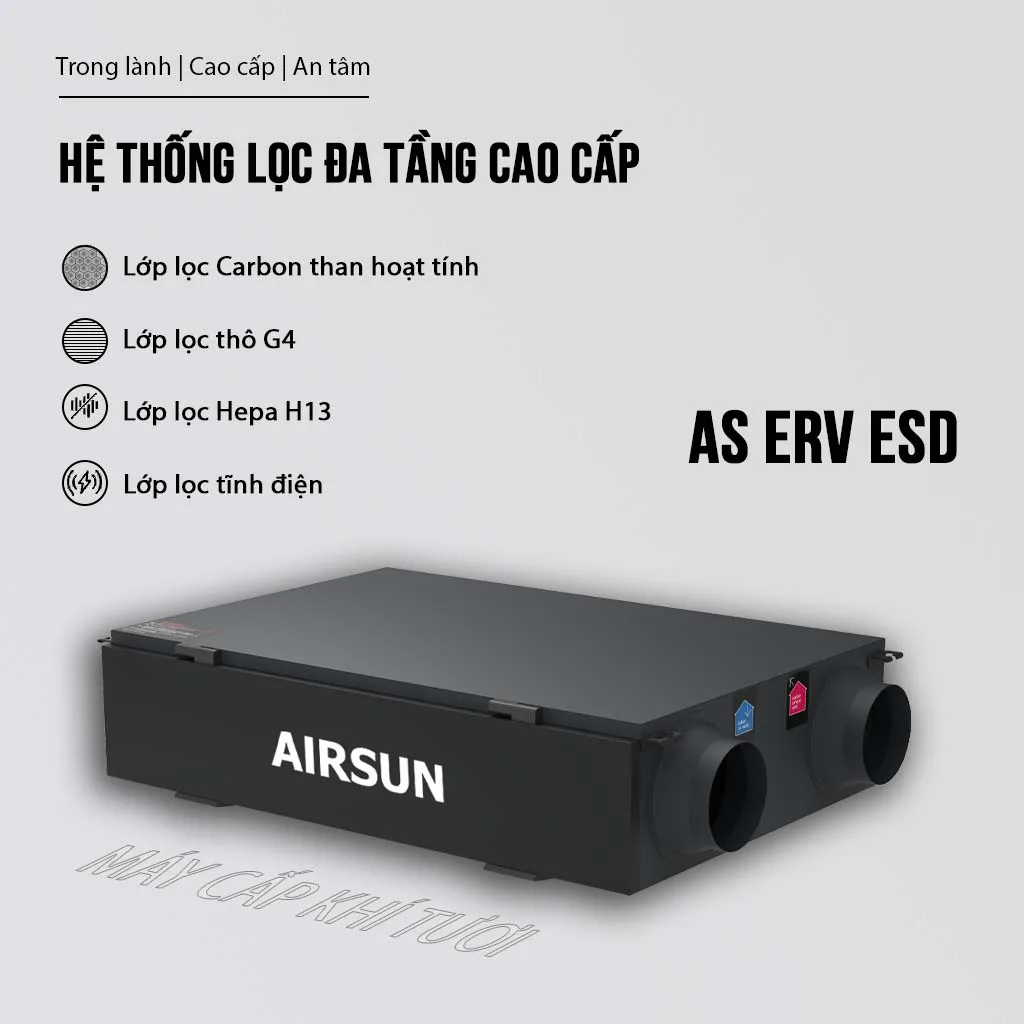Máy cấp khí tươi AIRSUN AS ERV ESD 500