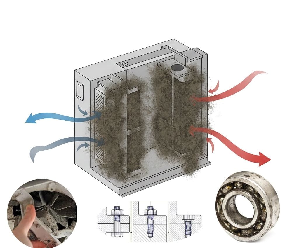 Máy cấp khí tươi kêu to, rung lắc - Nguyên nhân và cách khắc phục 2 may cap khi tuoi keu to 2