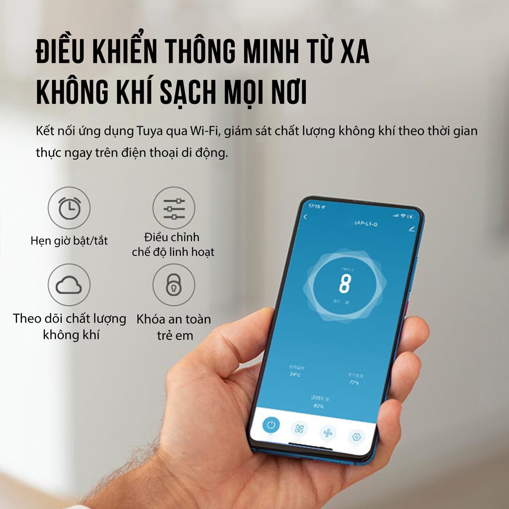 Kết nối WiFi thông minh, điều khiển linh hoạt qua thiết bị di động