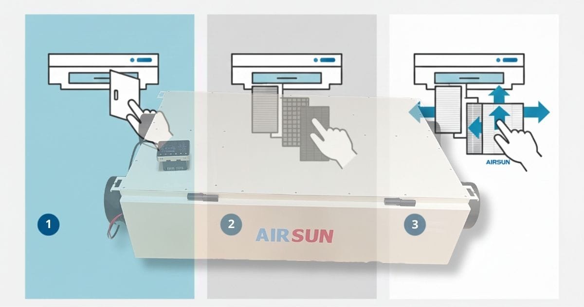 Hướng dẫn thay thế lõi lọc máy cấp khí tươi đúng cách