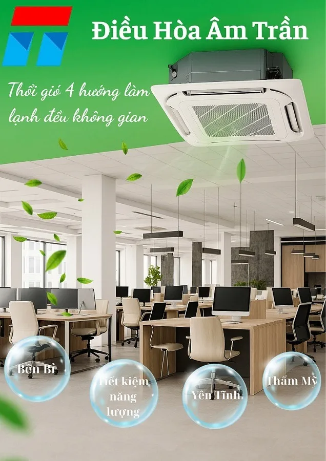 Điều Hòa Âm Trần Cassette Daikin Inverter 1 Chiều 24.000 BTU FFFC71AVM/RZFC71DVM+BRC2E61+BYFQ60CAW - Ảnh 2