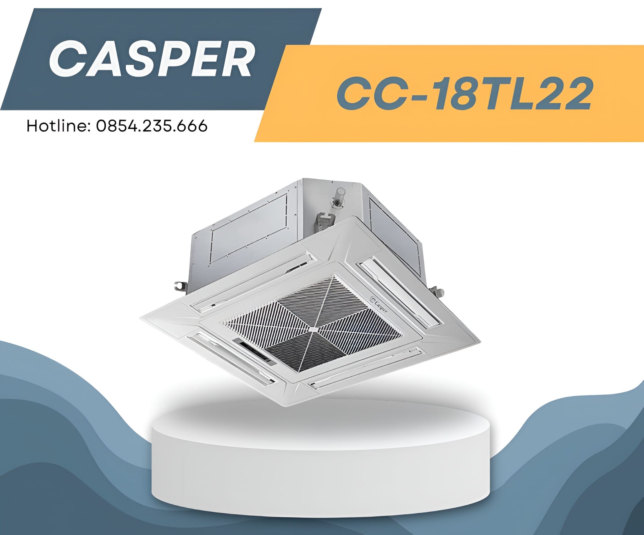 Top 10 điều hòa âm trần tốt nhất, bán chạy 8 Casper CC-18TL22 phù hợp các không gian nhỏ cần triển khai nhanh với mức đầu tư hợp lý