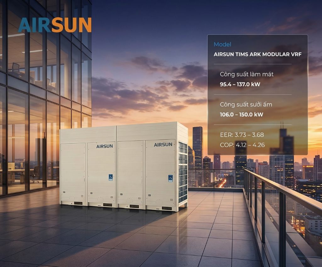 Hệ thống chiller Airsun ứng dụng c&ocirc;ng nghệ kh&ocirc;ng dầu hiện đại gi&uacute;p tiết kiệm điện năng v&agrave; giảm thiểu chi ph&iacute; bảo tr&igrave; định kỳ