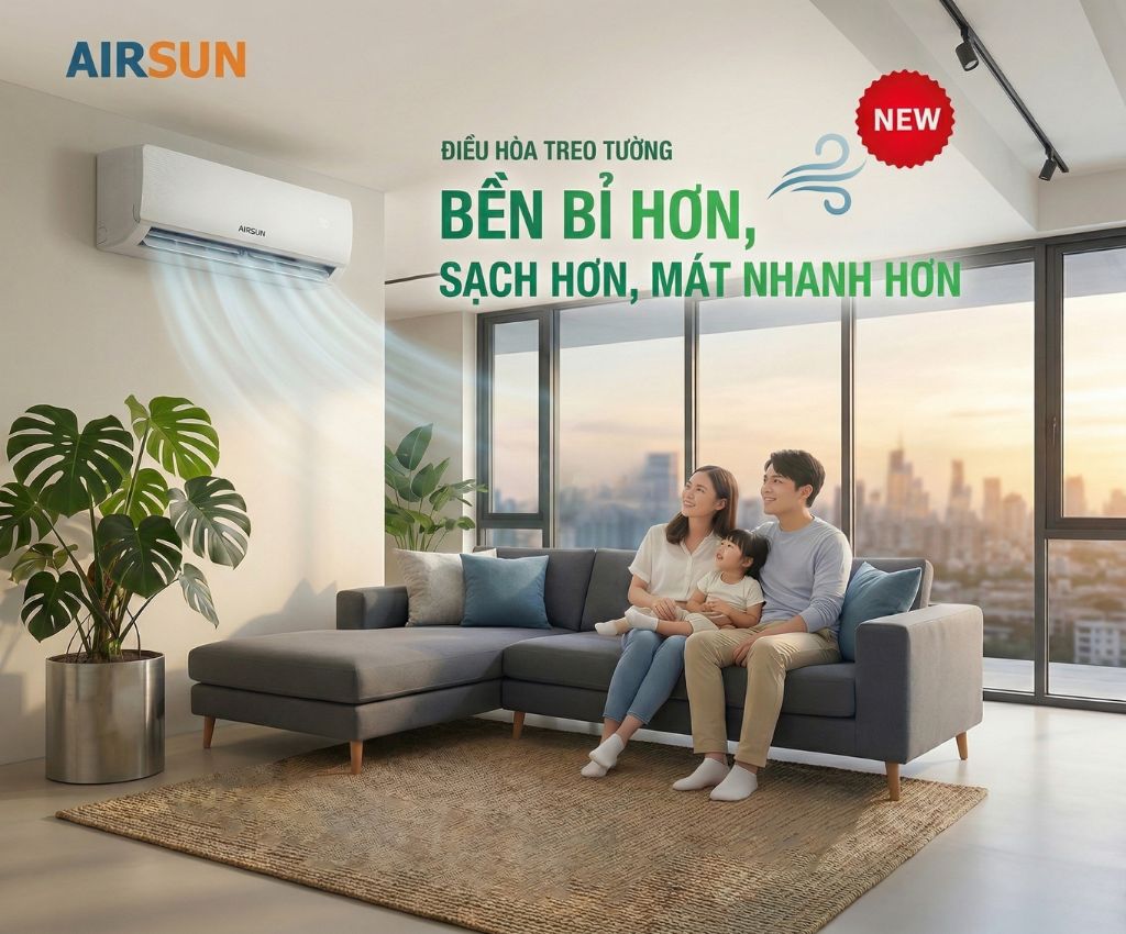 Airsun tự h&agrave;o l&agrave; thương hiệu điều h&ograve;a Việt Nam l&agrave;m chủ c&ocirc;ng nghệ quốc tế để phục vụ tốt nhất cho kh&iacute; hậu nhiệt đới
