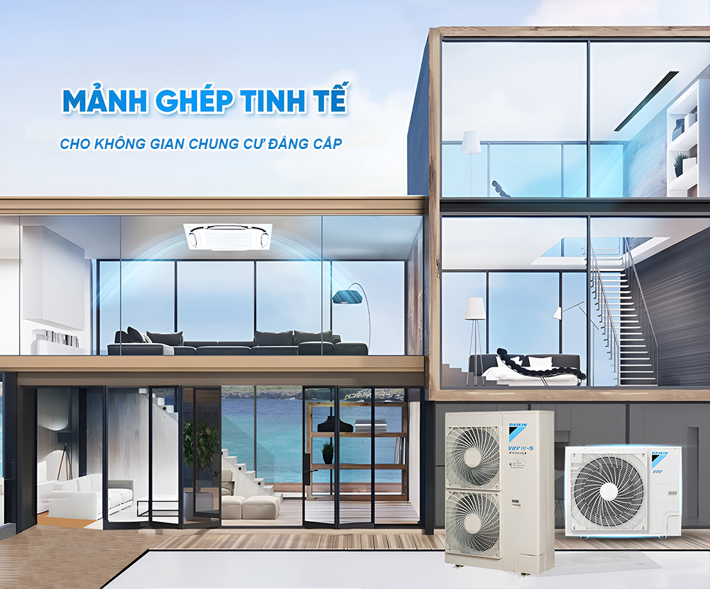 Lắp điều hòa trung tâm căn hộ chung cư đem lại không gian sang trọng