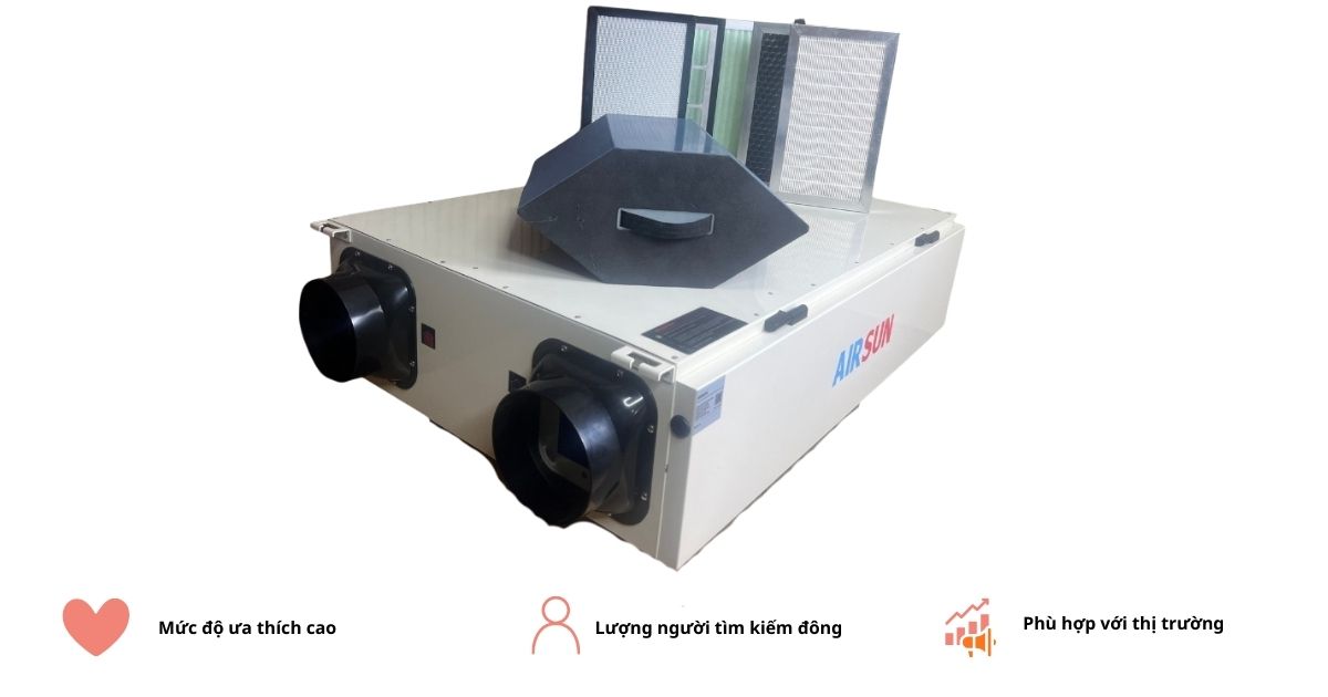 So sánh máy cấp khí tươi âm trần với treo tường